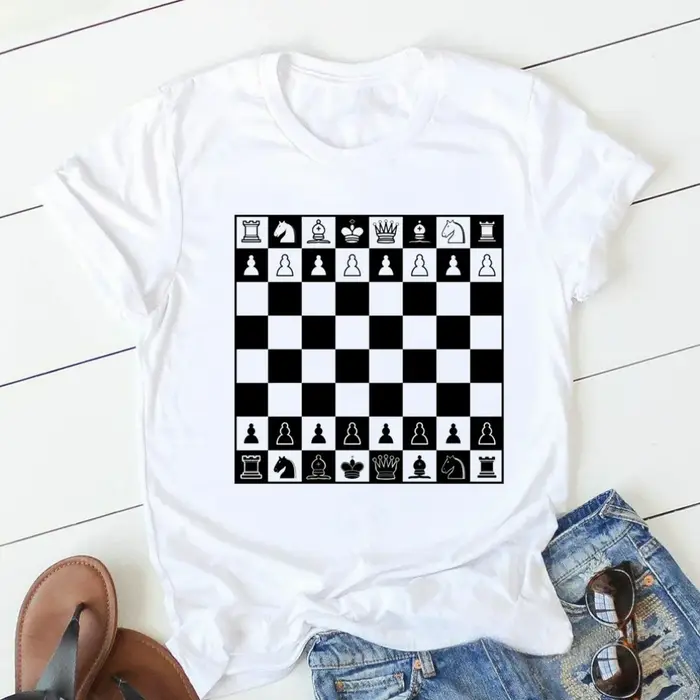 T-shirt d'échecs créatif le jeu