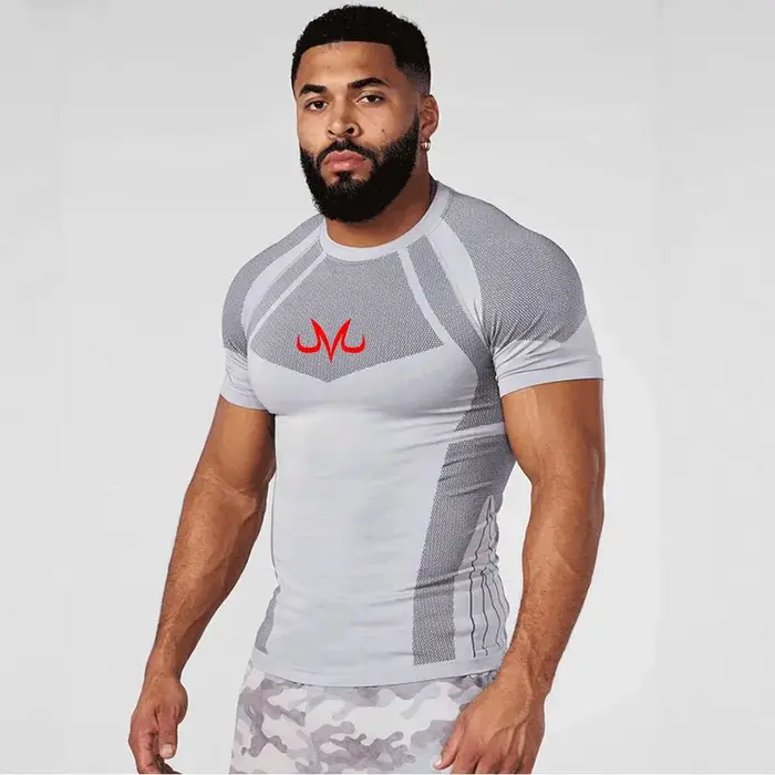 T-shirts de compression pour hommes – Vêtements de sport et d'entraînement en extérieur – Hauts respirants pour la course et l'exercice