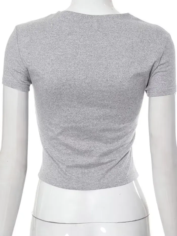 T-shirts à lettres floquées pour femmes