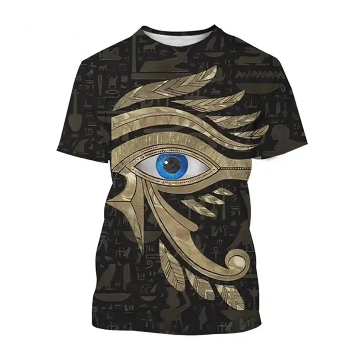 Été ancien pharaon égyptien graphique impression 3D T-Shirts hommes femmes t-shirt décontracté à manches courtes