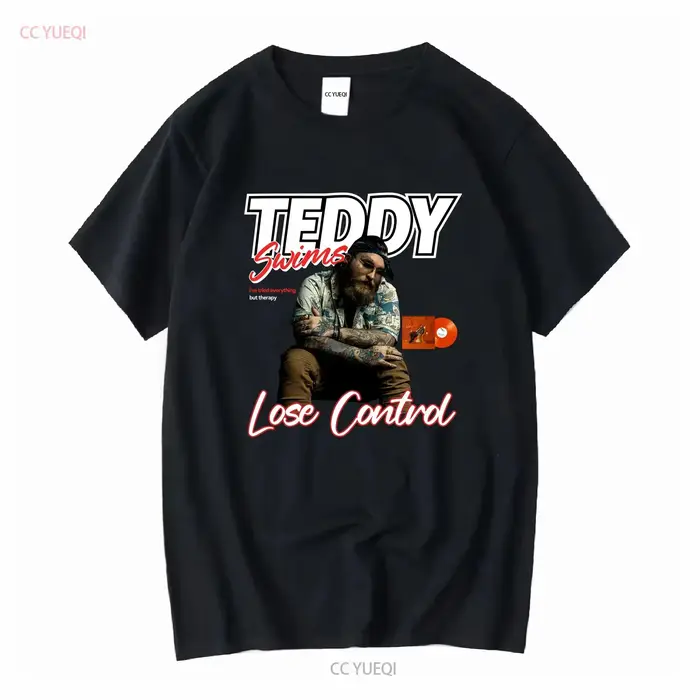 Nouveau Teddy nager perdre le contrôle pour les fans S 5XL t-shirt vintage lavé élégant décontracté légèrement vêtements de créateurs mode polyvalente