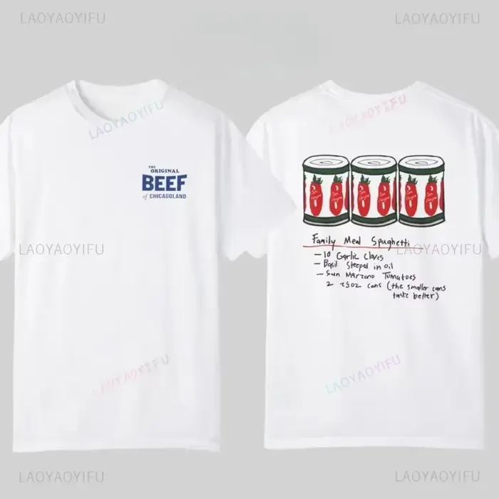 L'ours série TV t-shirt l'origine boeuf de Chicagoland chemise repas de famille Spaghetti Jeremy Allen Fans unisexe