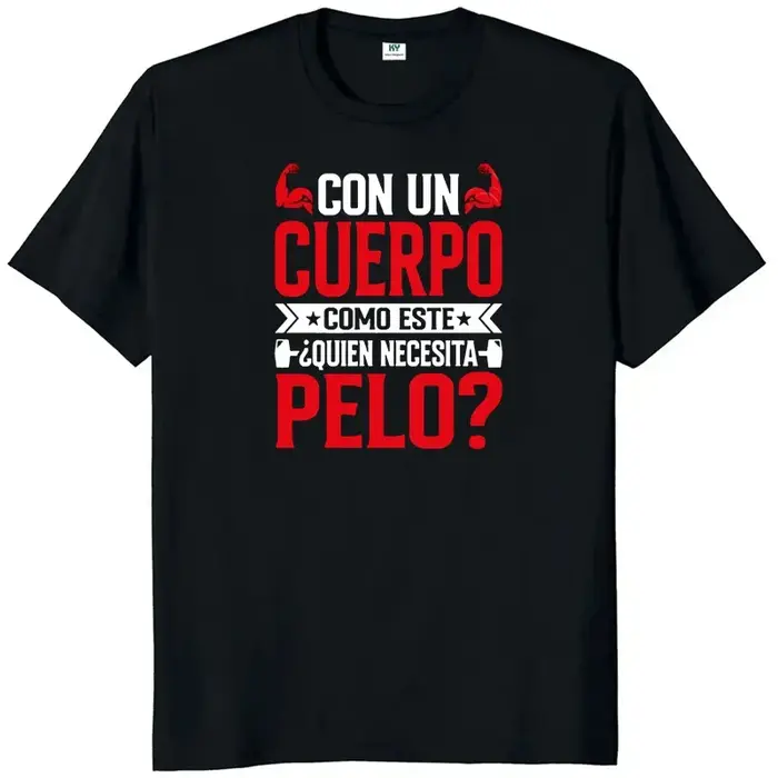 Quien Necesita PELO impression hommes t-shirt été décontracté quotidien en plein air Streetwear col 
