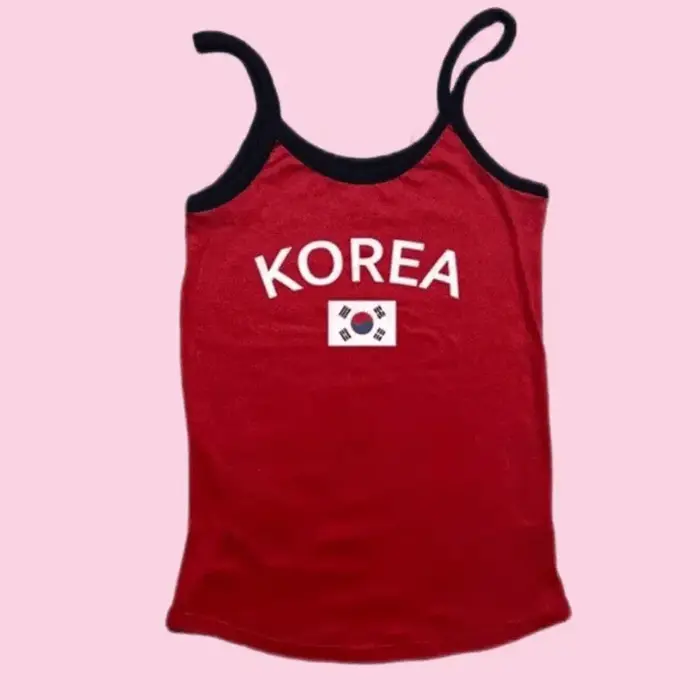Haut Y2K précieux à bretelles pour femmes, imprimé coréen décontracté, style minimaliste, été, nouve