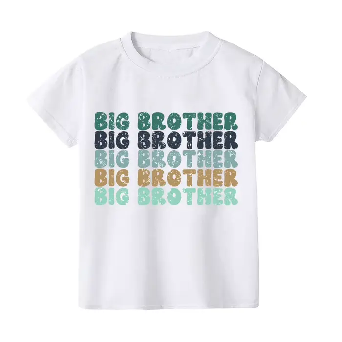 Économie Big & Little Brother pour frères et sœurs, tenues assorties pour frères et sœurs, t-shirts 