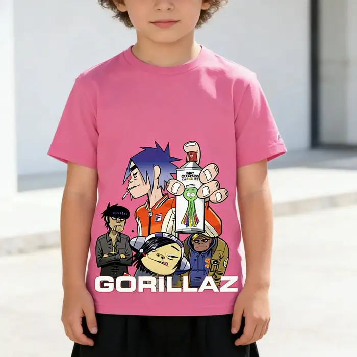Groupe de Rock Gorillaz t-shirt enfant mode surdimensionné