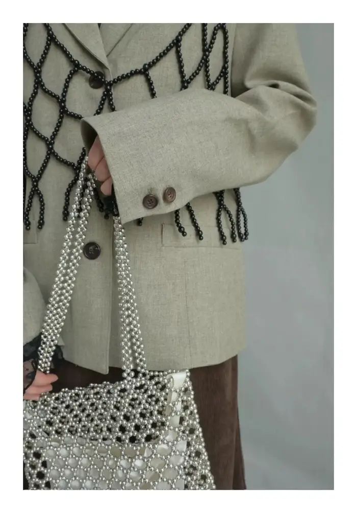 Débardeurs ajourés Chic Streetwear femmes noir perlé gilet soirée corps bijoux