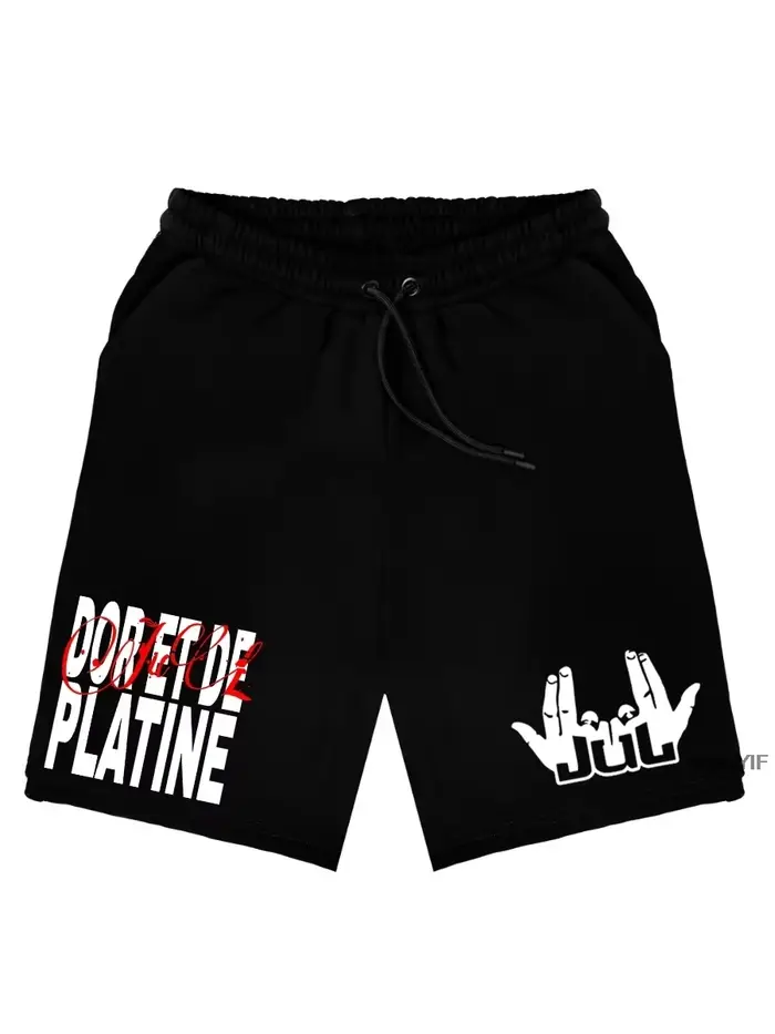 France rappeur Jul Shorts pour hommes femmes été décontracté respirant coton plage confortable pantalons de survêtement court