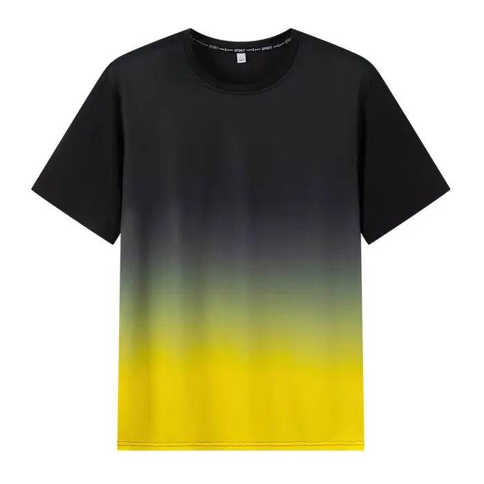 T-shirt homme grande taille 1XL-7XL manches courtes hauts printemps été dégradé t-shirts séchage rapide hommes Sport