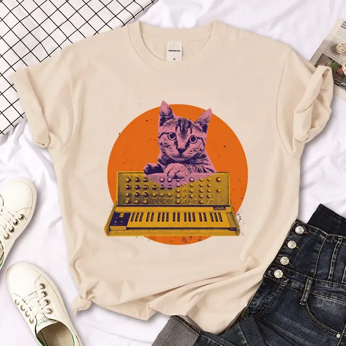 Techno t-shirt femmes designer bande dessinée graphique