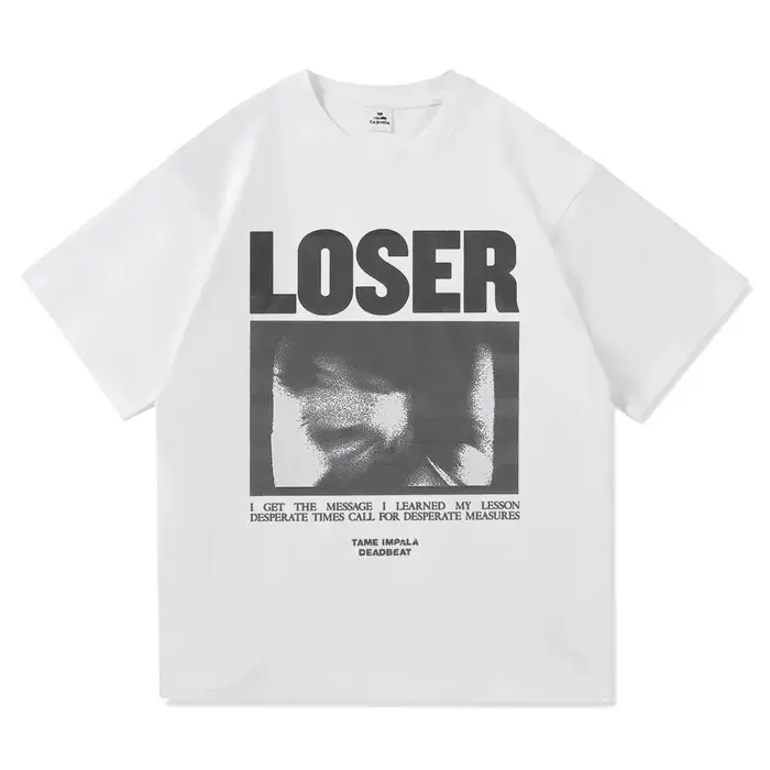 T-shirt unisexe en coton premium avec imprimé graphique Tame Impala Loser, merch de l'album Deadbeat
