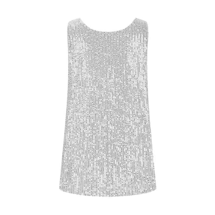 Débardeurs à paillettes or et argent pour femme