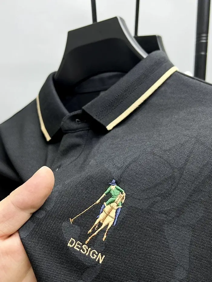 Polo à manches longues imprimé pour hommes