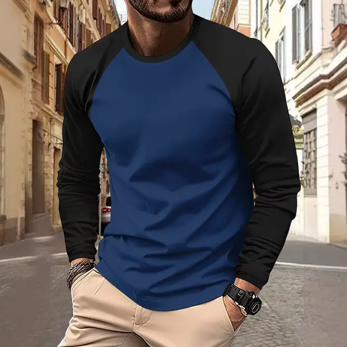 T-shirts pour hommes à manches longues col rond Pactwork