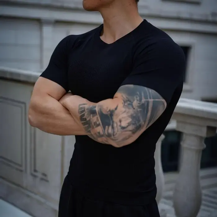 T-shirt de course à manches courtes pour hommes