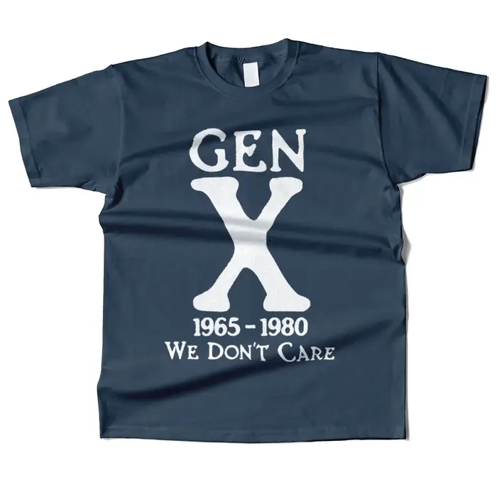 Hommes coton Gen X 1965-1980 nous ne se soucis pas graphique haute qualité t-shirt rue Style décontracté