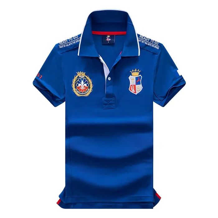 Nouveau Polo d'été pour Homme – Qualité Supérieure pour Fans de Football Français – Broderie Manches Courtes – Bleu Ample – Col Sport Golf – T-shirts