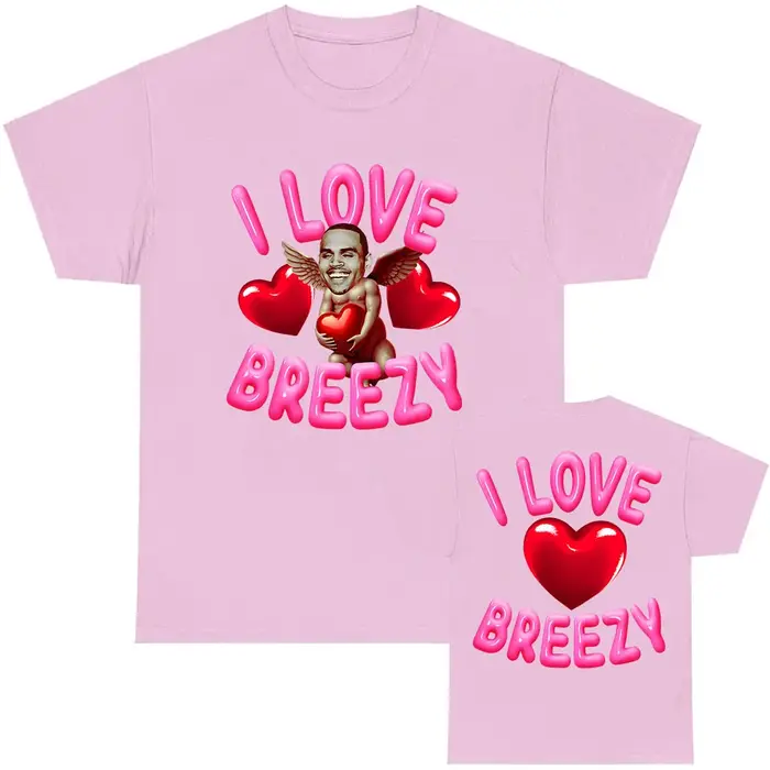 J'aime Breezy Chris Brown T-shirt décontracté à manches courtes hommes t-shirts coton de haute qualité unisexe