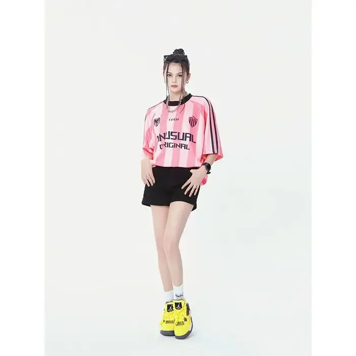 T-shirt de Basket-ball Rose à Manches Courtes pour Femme