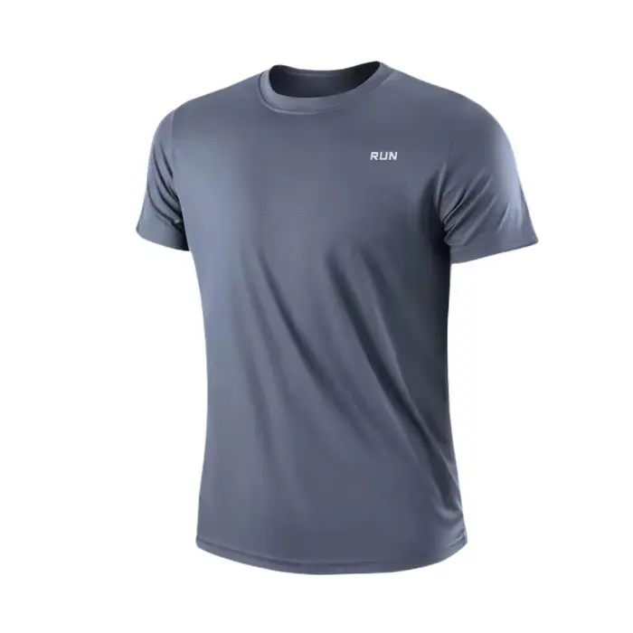 T-shirt à manches courtes pour homme, séchage rapide, évacuation de l'humidité, col rond, exercice d