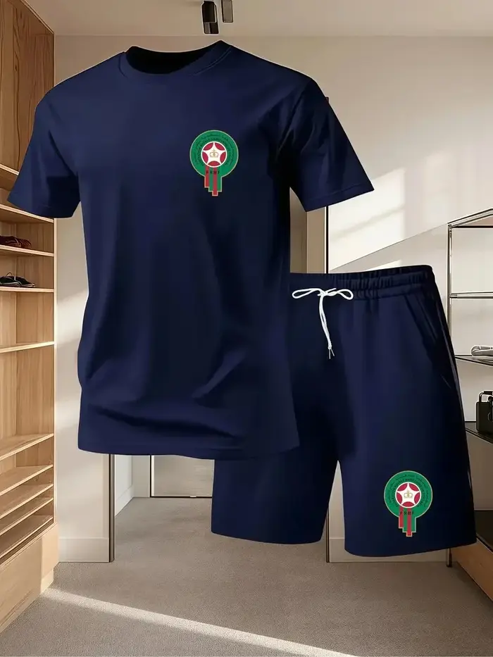 Ensemble deux pièces de sport décontracté à la mode pour hommes