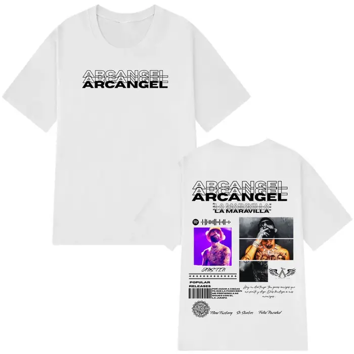 T-shirt de la tournée d'album du rappeur Arcangel pour hommes et femmes, mode hip-hop, t-shirt à manches courtes surdimensionné, t-shirt décontracté gothique punk en coton