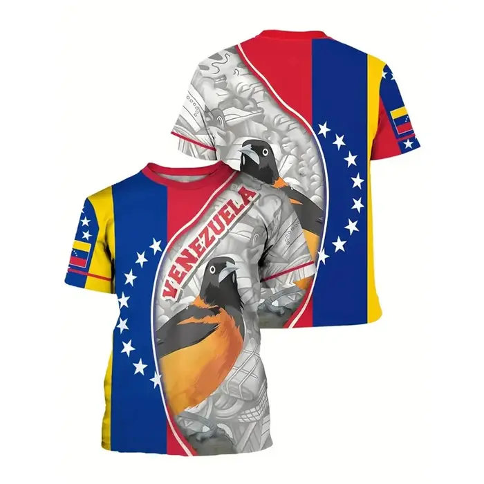 Nouveau à Venezuela drapeau T-shirt hommes mode 3d imprimé