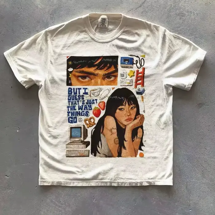 T-shirt à motif inspiré de Beabadoobee, chemise musicale esthétique rétro, style rétro Inde années 9
