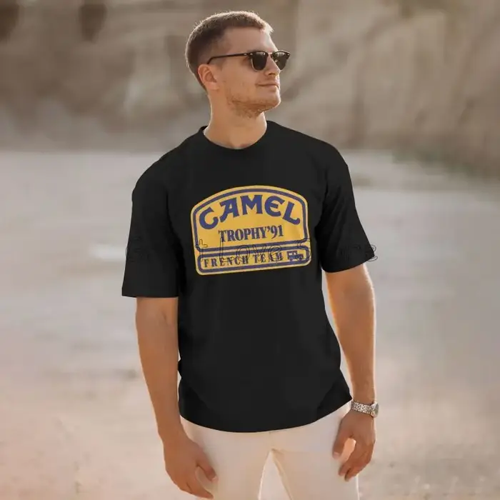 Personnalisé trophée de chameau 91 impression T-shirts hommes été surdimensionné t-shirt été coton