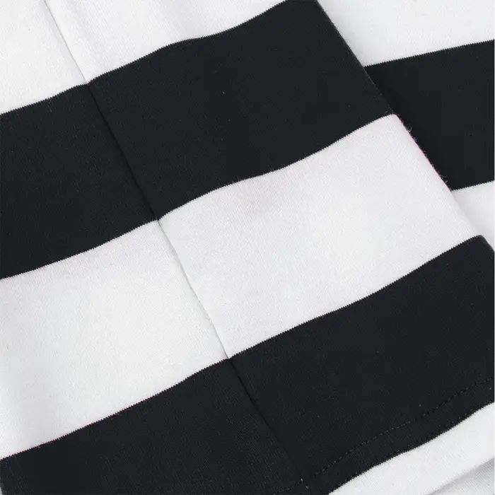 T-shirt rayé noir et blanc pour homme