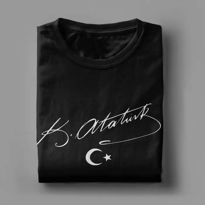 Mustafa Kemal Ataturk turquie Signature T-Shirts hommes coton mode