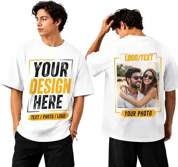 T-shirts personnalisés pour hommes et femmes, T-shirt en coton doux personnalisé avec photo, logo et texte, créez votre propre t-shirt, tee-shirt personnalisé