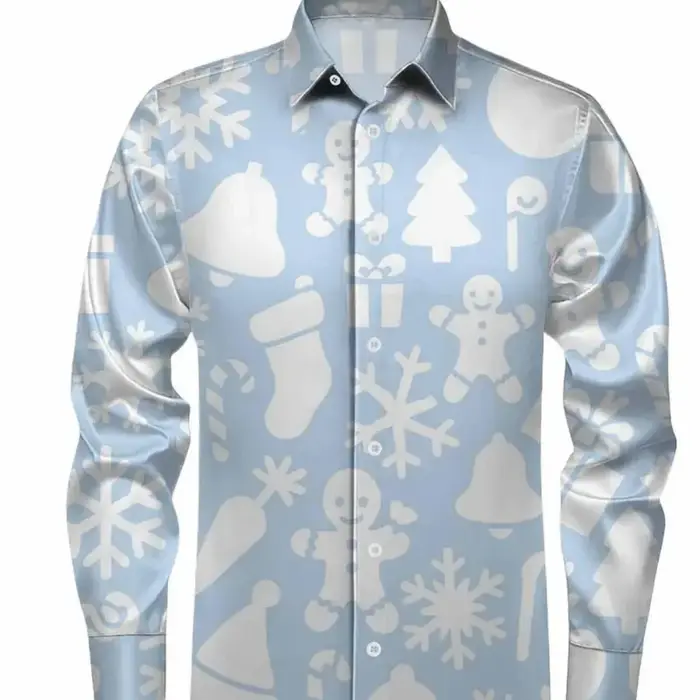 Chemise imprimée de fête de noël pour hommes