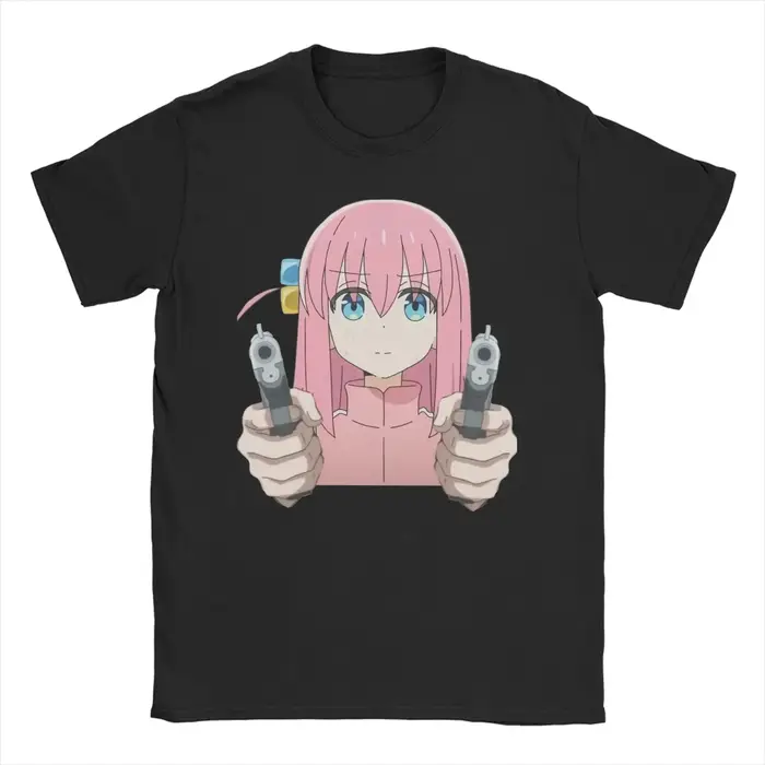 Bocchi The Rock Anime Gotoh Hitori T-shirt pour hommes et femmes, T-shirt d'été amusant en coton à c