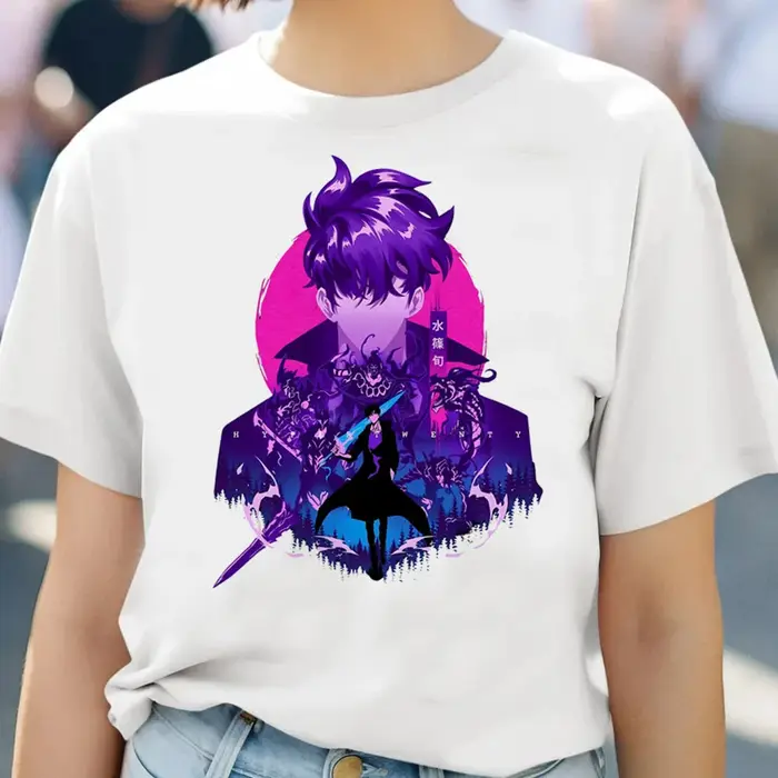 Solo nivellement chemise femmes esthétique graphique université hip hop t-shirt classique années 80