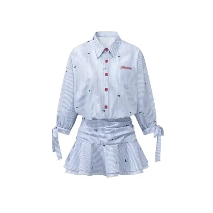 Nouvelle Robe Chemise Bleue Miu 2025 pour Femme