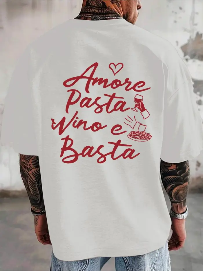 T-shirt pour homme sur le thème du vin italien