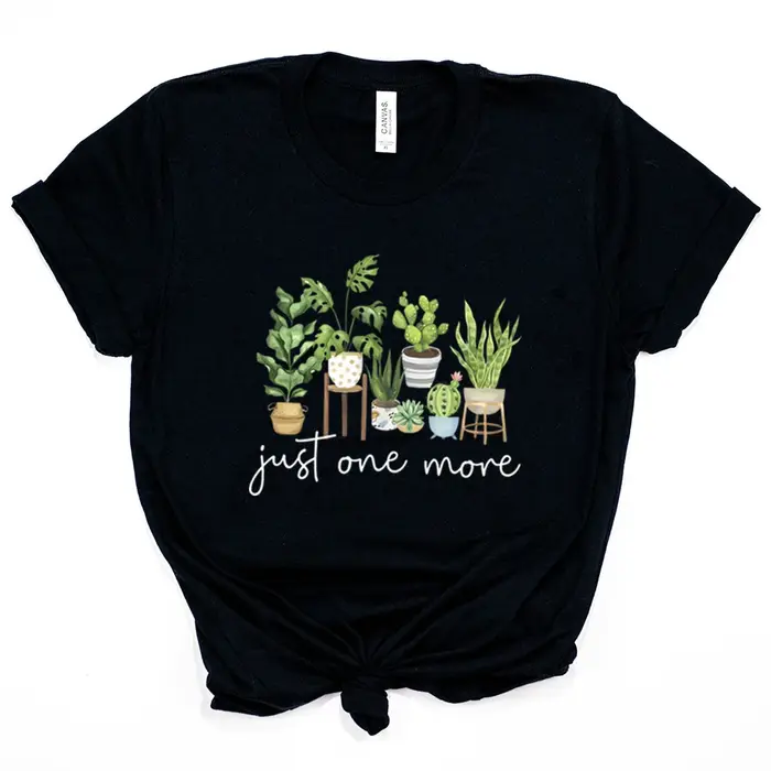 Juste un plus t-shirt plante dame t-shirt plante folle femmes chemises jardinage t-shirt femmes manc