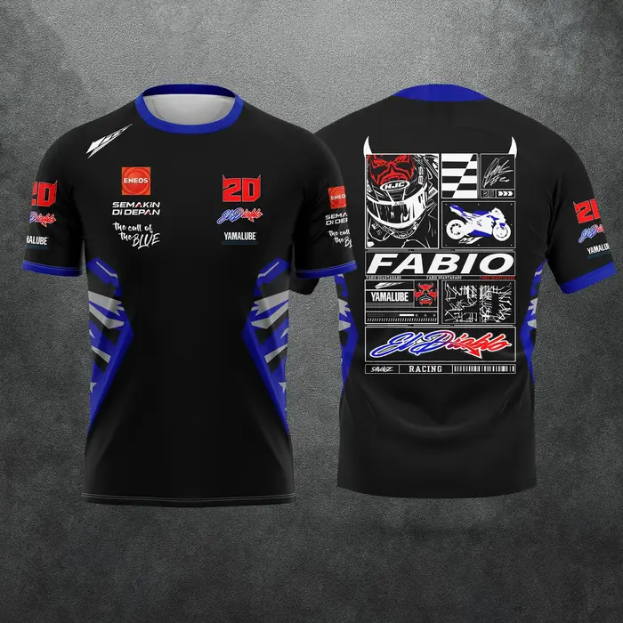 Nouvelle Moto de Course 2026 No. T-shirt à manches courtes pour hommes et femmes