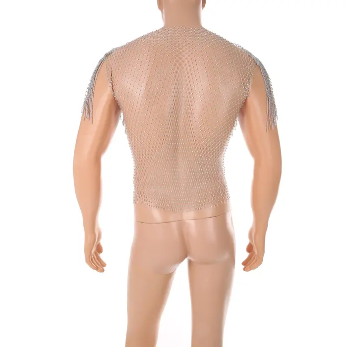 Débardeur en strass brillant pour hommes