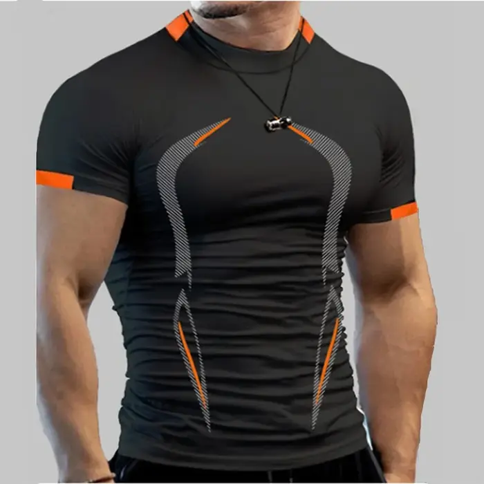 Nouveaux vêtements de sport d'été T-Shirt respirant pour hommes T-Shirt de Jogging à séchage rapide 