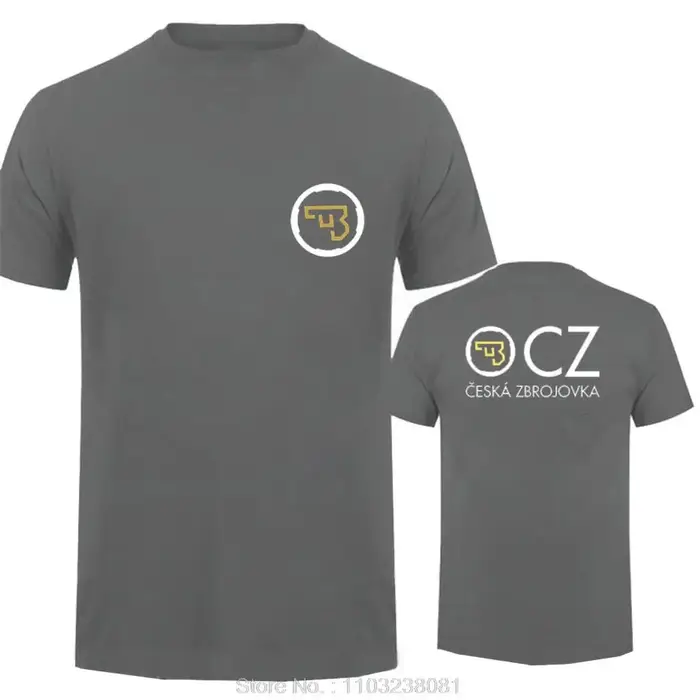 T-shirt Homme 2026 CZ Ceska Zbrojovka Czech Firearms – Haut d'été à Manches Courtes en Coton – Vêtements Masculins Ins Y2k