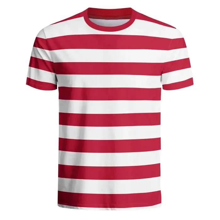 T-shirt rayé noir et blanc pour homme