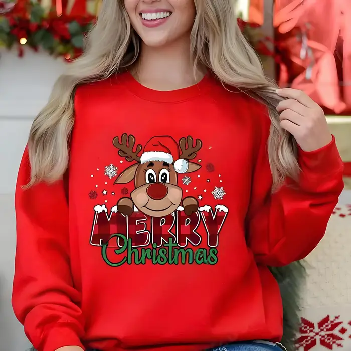 Sweat-shirt festif de noël pour femmes