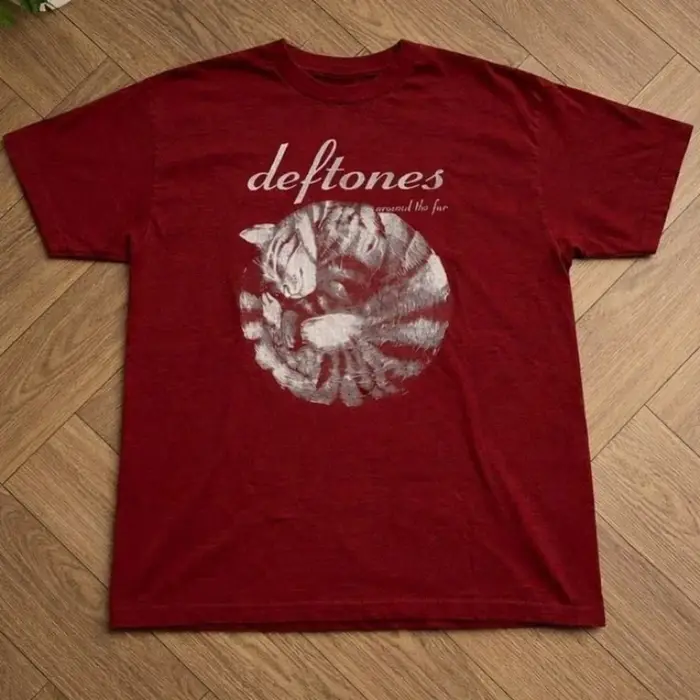 Deftones Red Band T-shirt Rock Music Casual loose couple pure cotton streetwear shirt graphic t shirts vintage t