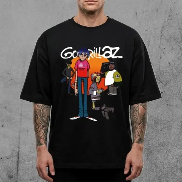 Gorillaz TOTTENHAM STADIUM 20TH JUNE 2026 Merch Summer T Shirt Coton Unisexe Hommes Femmes T-Shirt F