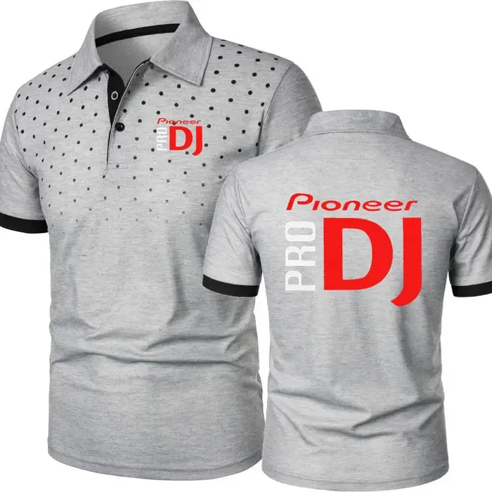 Polo DJ Muziek Pioneer Pro hommes à manches courtes t-shirt sport décontracté impression 3D Jersey rue Rap Hip Hop POLOS