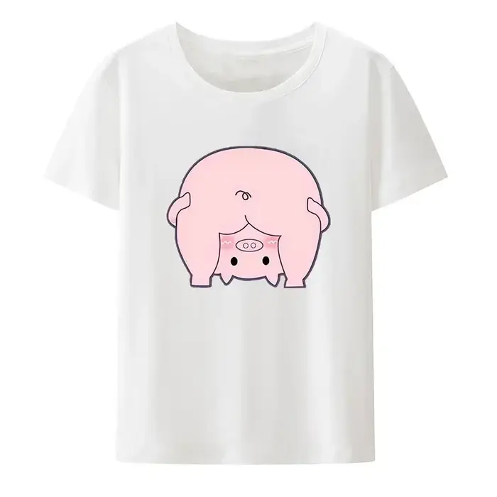 T-shirt en coton graphique de overrose Kawaii pour femmes
