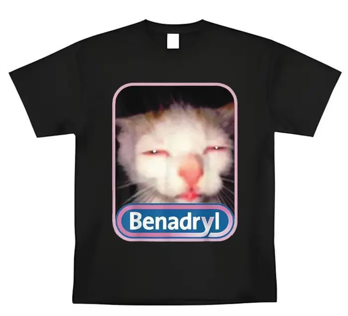 Mode drôle chat Meme graphique t-shirt hommes femmes Humor mode T-shirts surdimensionné coton décont