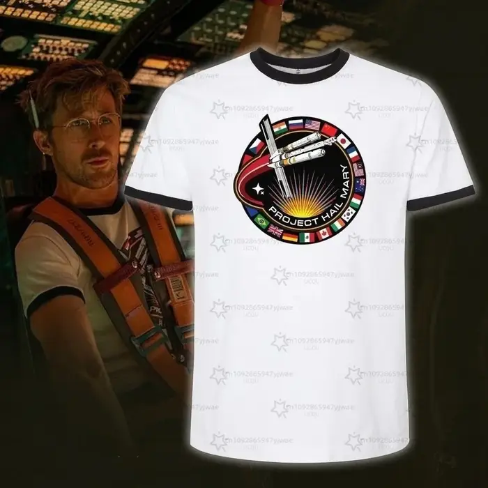 T-shirt décontracté vintage pour homme, inspiré du film Hail Mary de Ryan Gosling, avec motif de clu